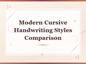 Modern Cursive Handwriting Styles Comparison: Best Handwritten Letter Fonts